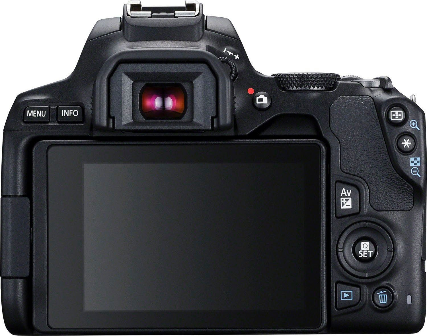 Canon 250D + EF-S 18-55mm f/3.5-5.6 III + SB130 Kit Systemkamera (EF-S 18-55mm f/3.5-5.6 III, 24,1 MP, Bluetooth, WLAN)