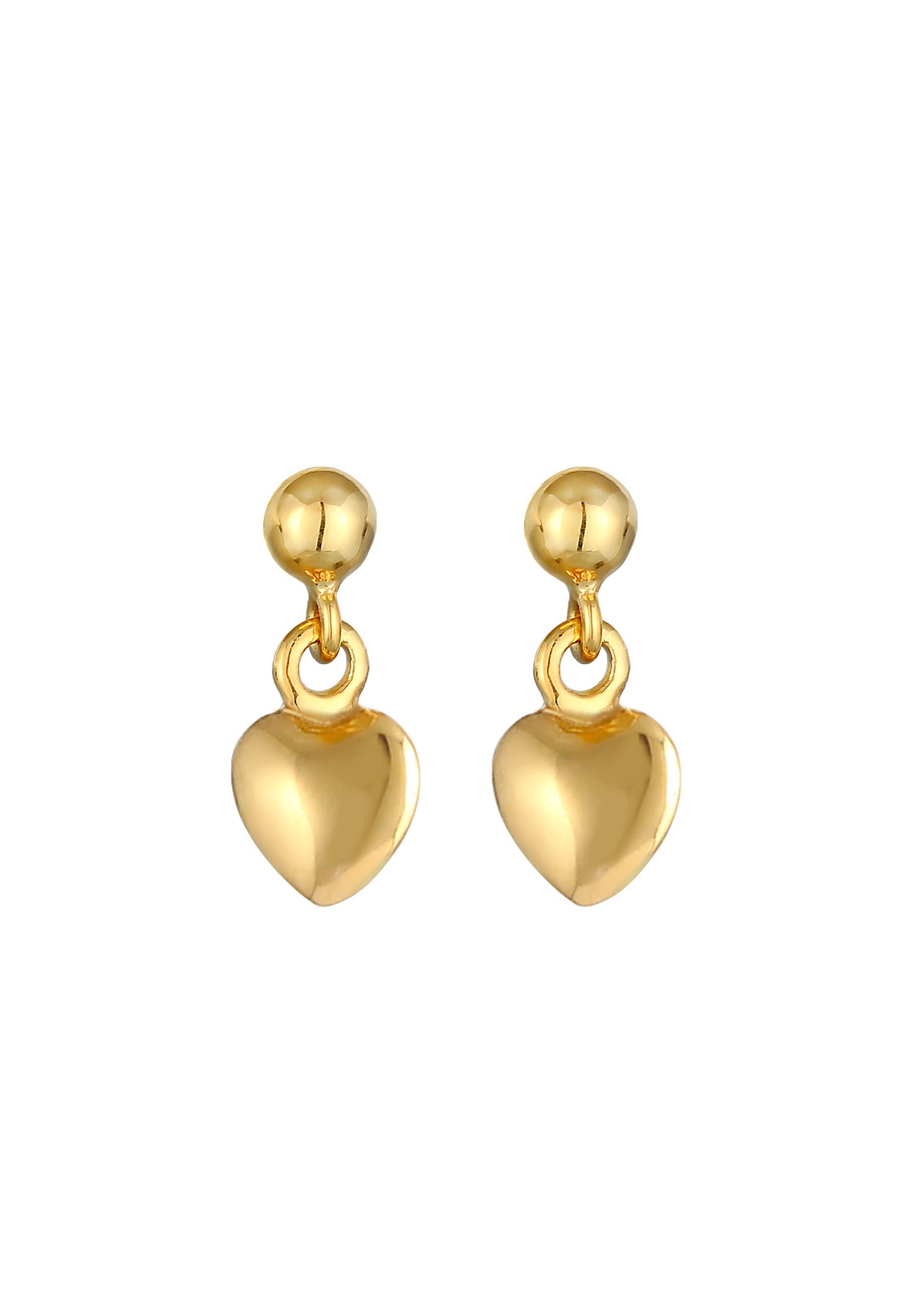 Elli Women's Heart Earrings, Minimalist Trend in 925 Sterling Silver