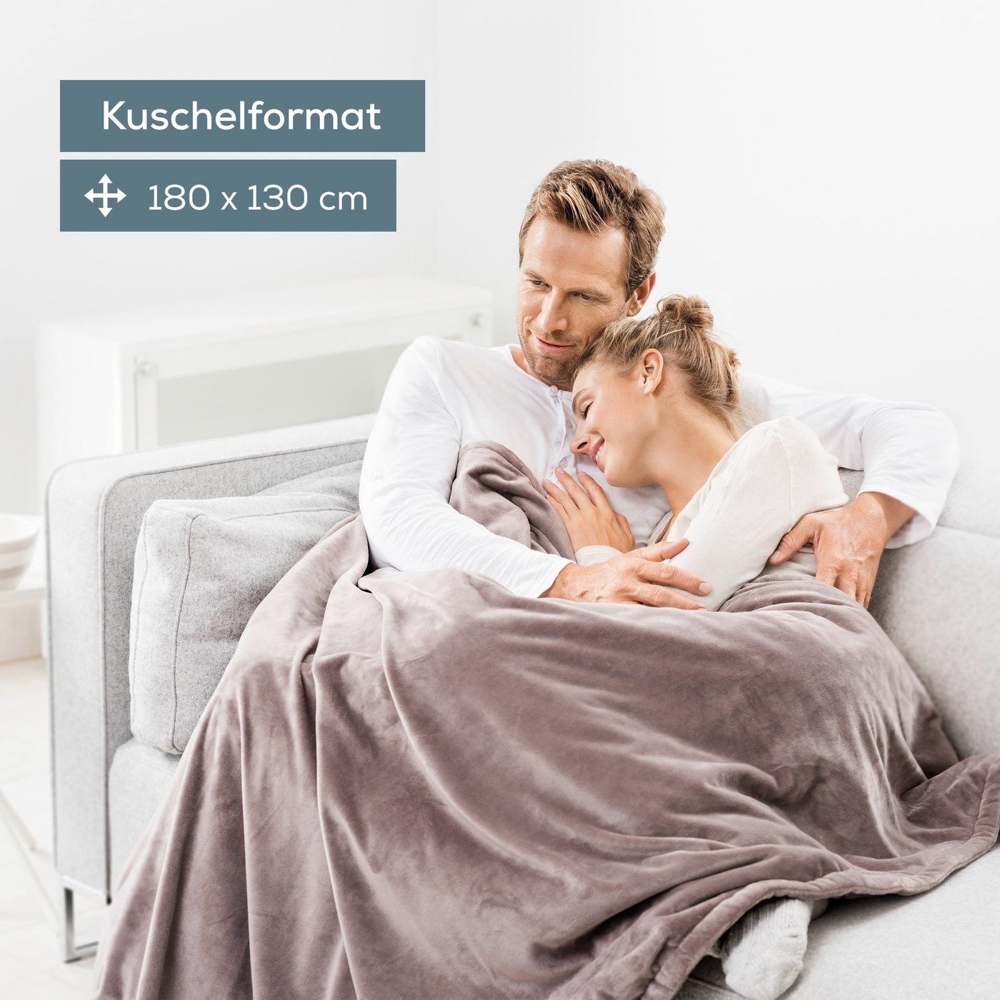 Beurer Wärmezudecke HD 75 Cosy Taupe-Atmungsaktive Heizdecke mit anschmiegsamer Flauschfaser