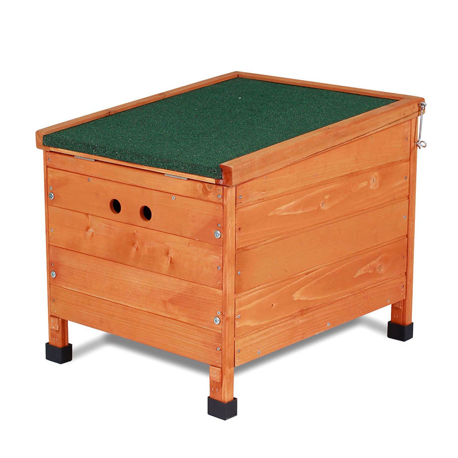 lionto Kleintierstall Kleintierstall, Kaninchenstall aus Holz, wetterfest, 43 x 52 x 43 cm