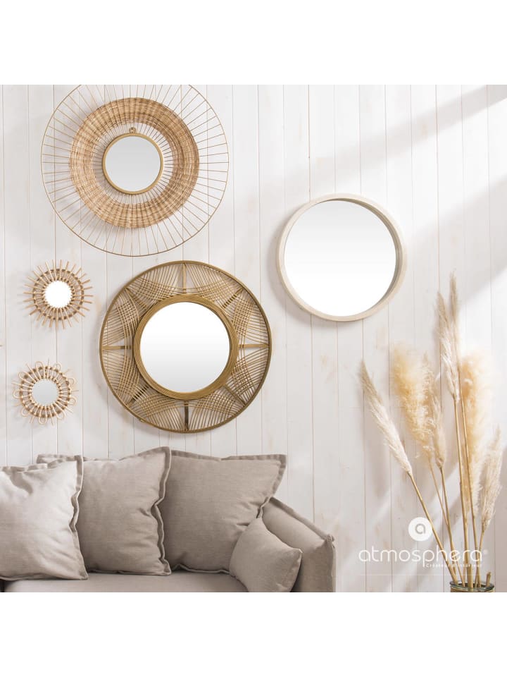 Atmosphera Créateur d'intérieur Boho-Spiegel in beige günstig kaufen onesize