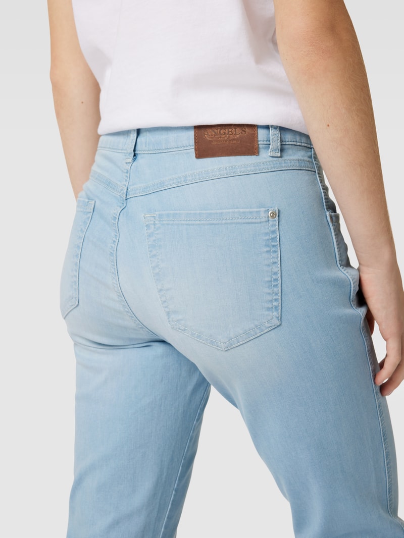 Caprihose mit seitlichen Schlitzen Modell 'Cici' in hellblau