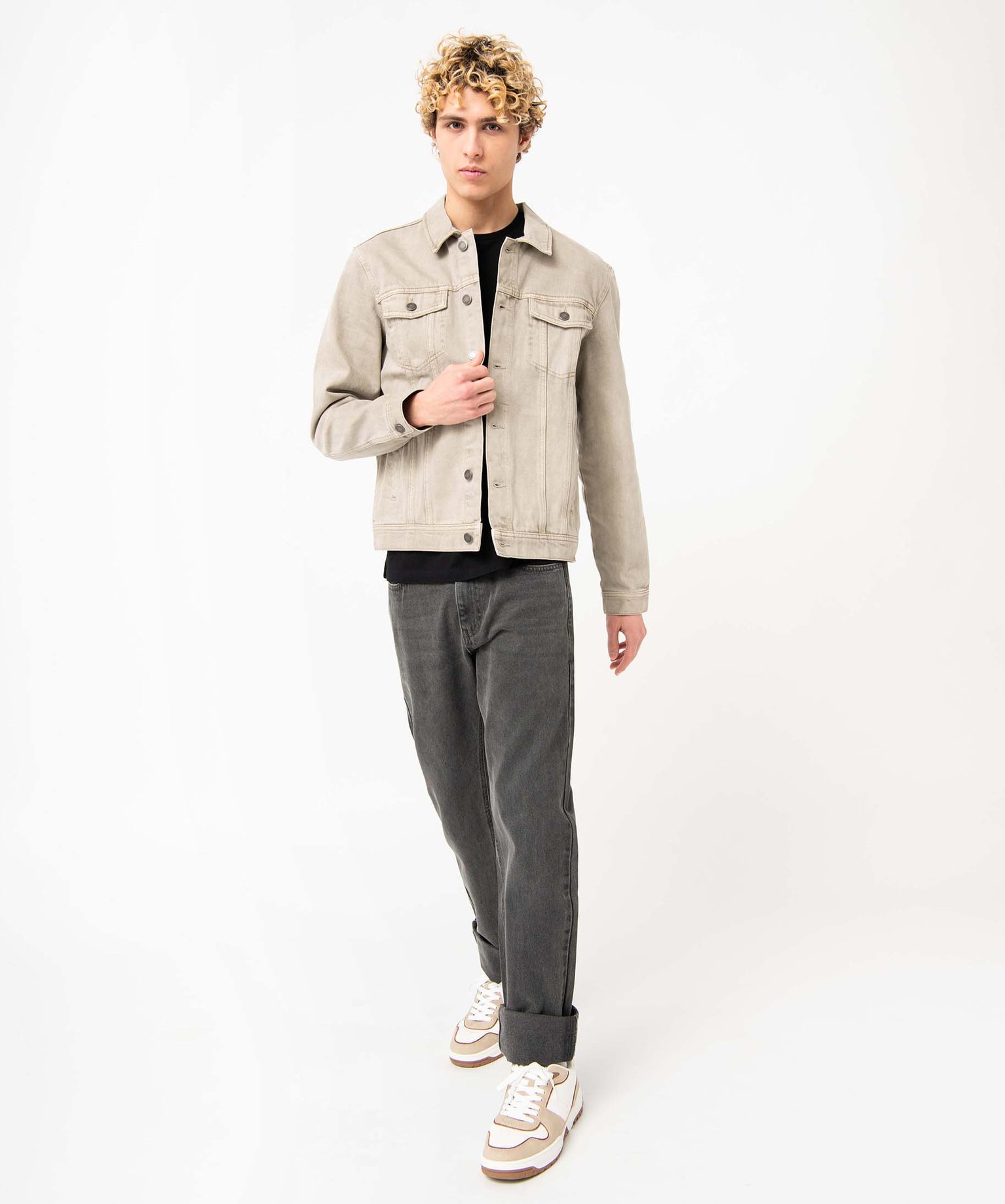 Jean homme coupe Regular légèrement délavé grey | GEMO