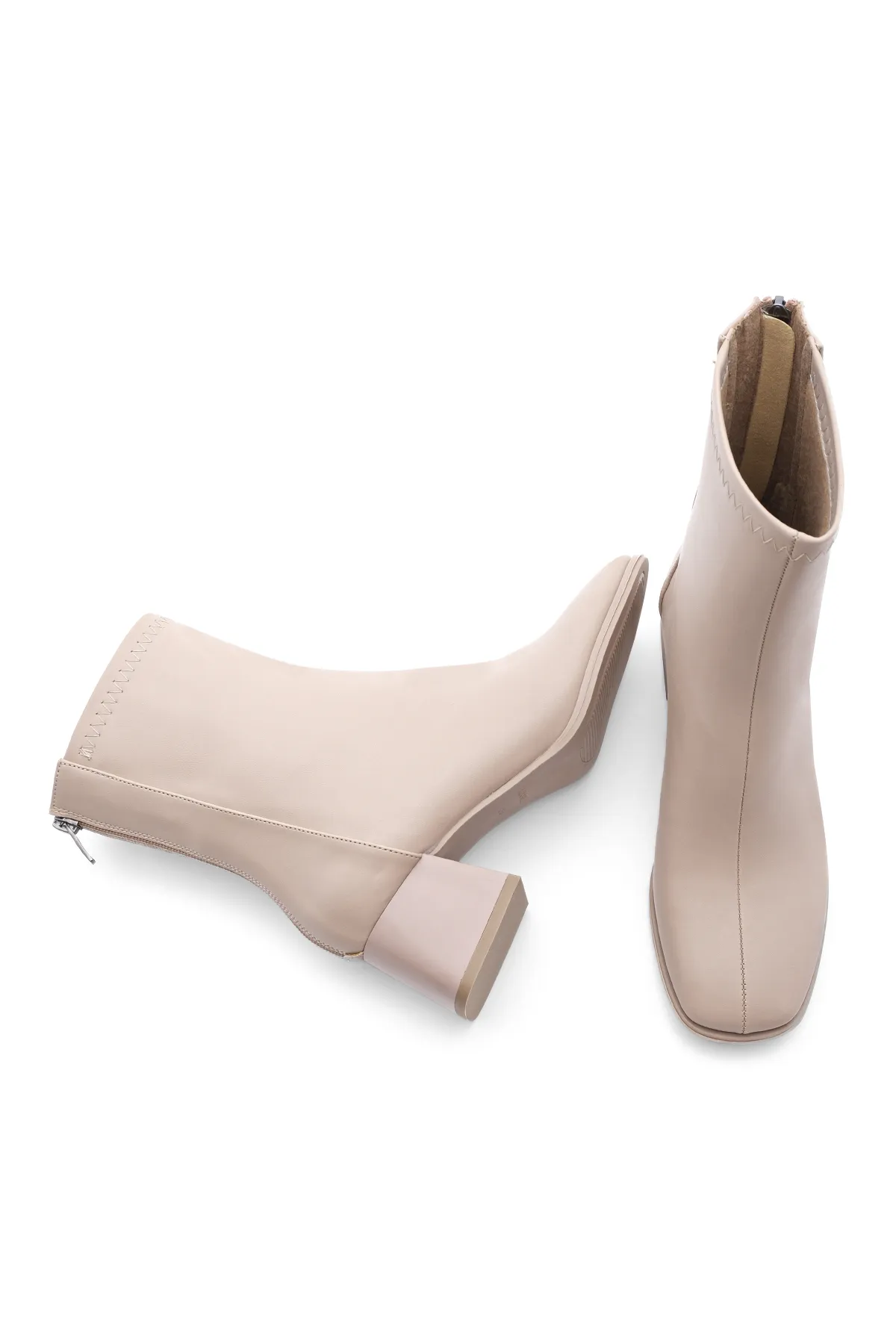 Marjin  Stiefelette - Beige - Blockabsatz