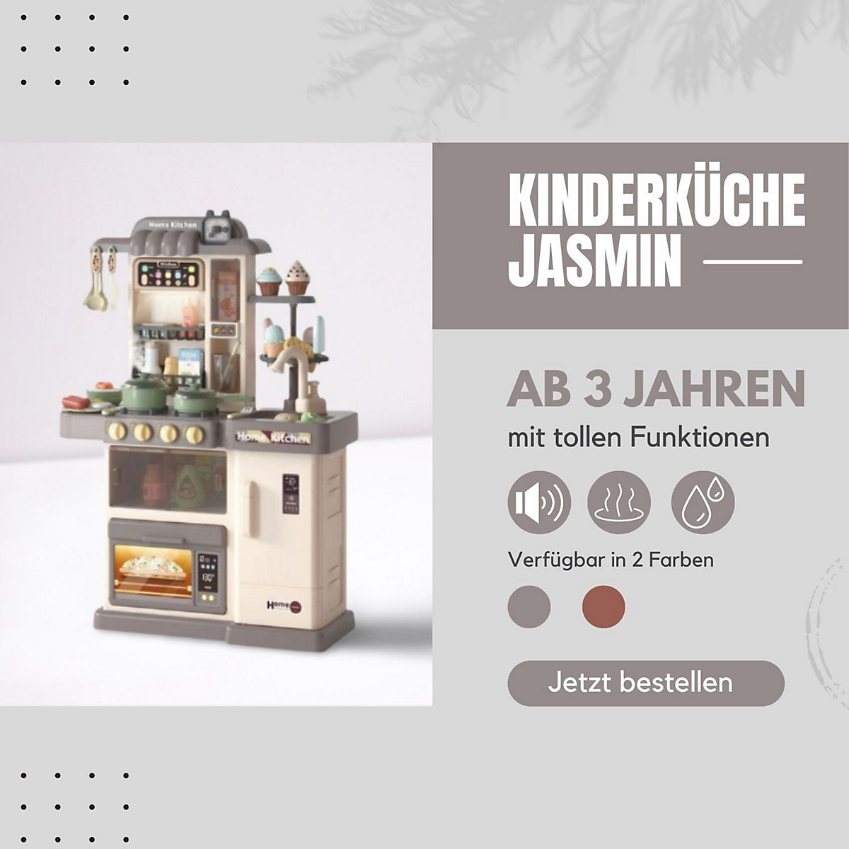 Kinderküche Jasmin Spielküche mit viel Zubehör - ab 3 Jahren