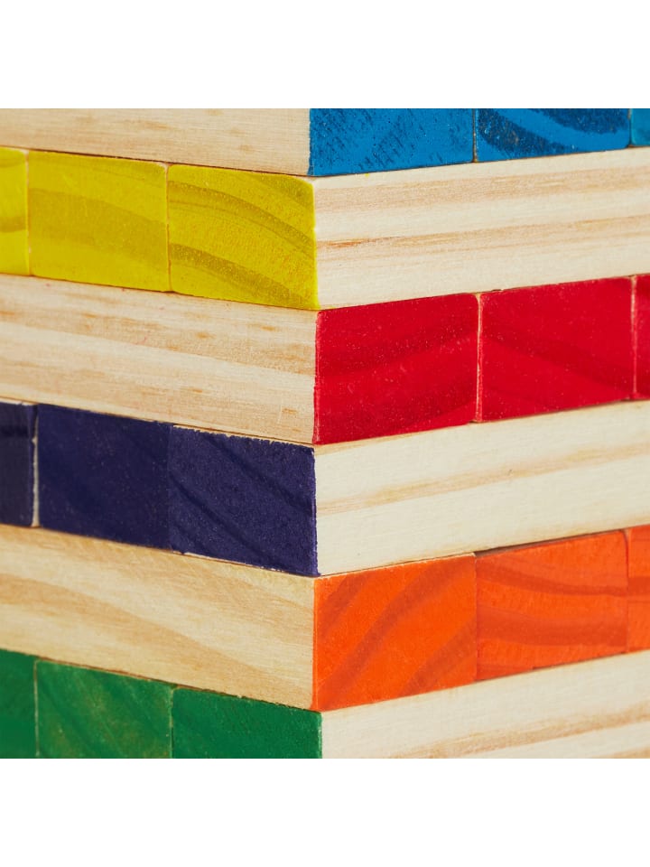 relaxdays Wackelturm in Bunt - (B)7,5 x (H)27 x (T)7,5 cm günstig kaufen onesize