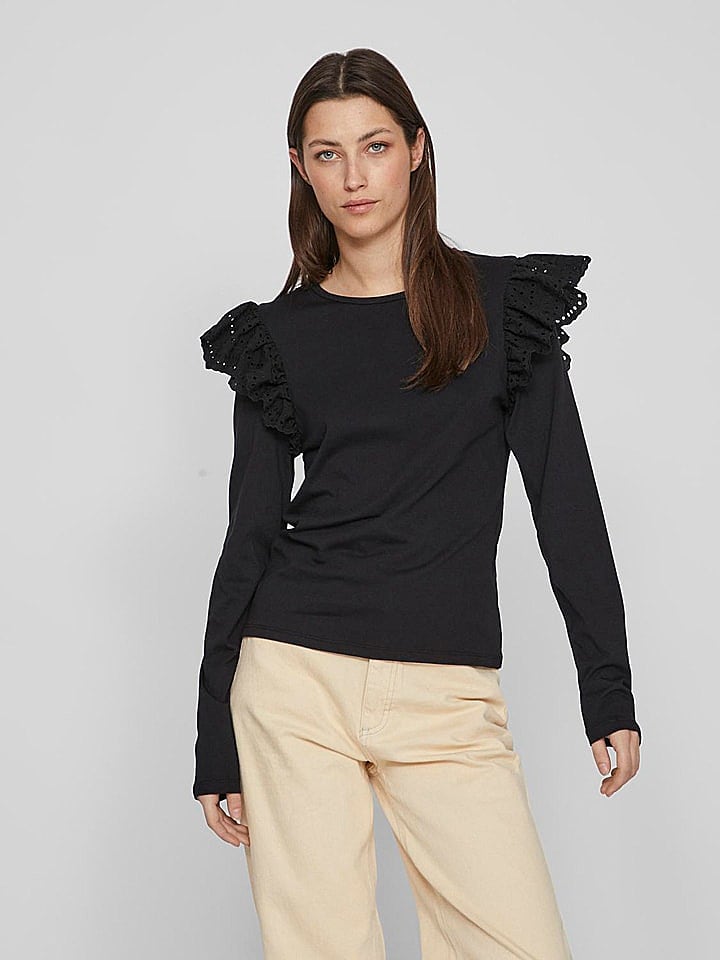 Vila Longsleeve in Schwarz günstig kaufen M