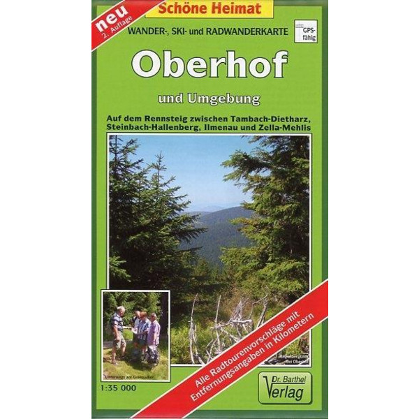 Wander-, Ski- und Radwanderkarte Oberhof, Ilmenau, Zella-Mehlis und Umgebung 1 : 35 000 - Wanderkarte