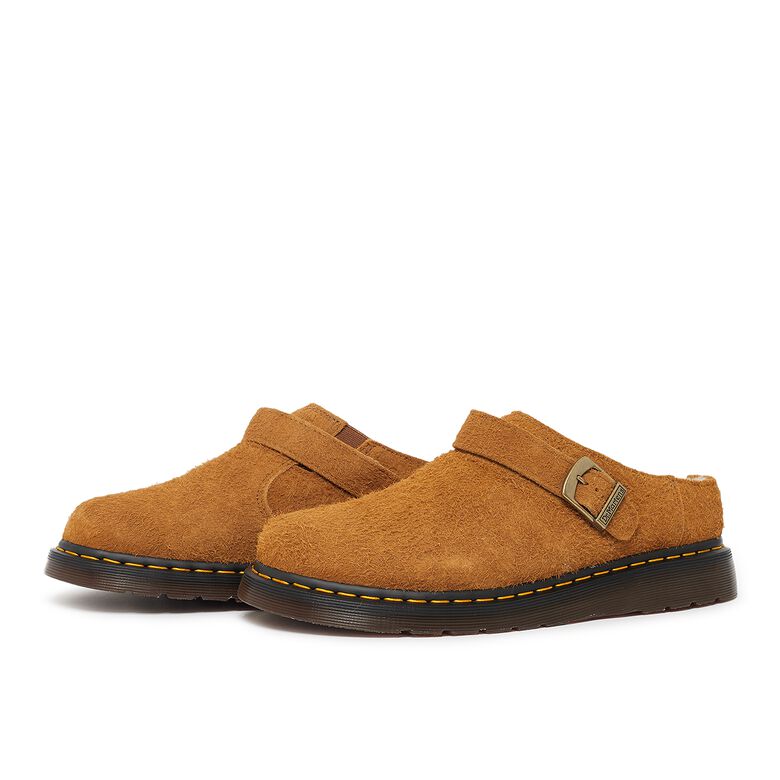 Dr. Martens Isham pecan brown long napped suede