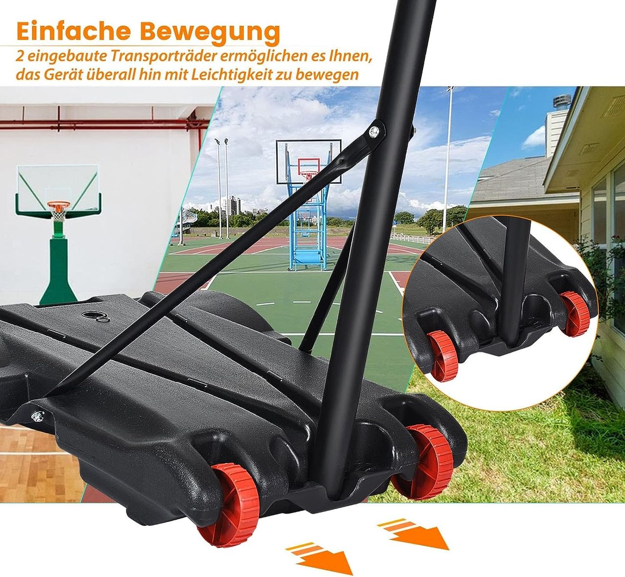 Costway Basketballständer 178-208 cm höhenverstellbar