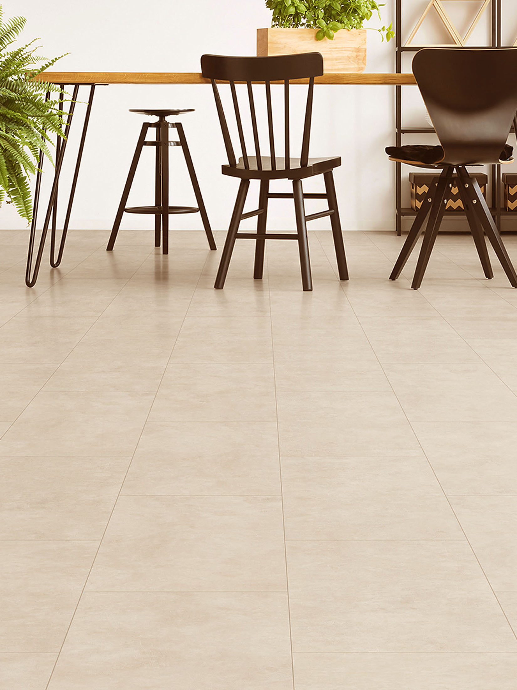 Stone Klick-Laminat, Sichtestrich weiß 62290