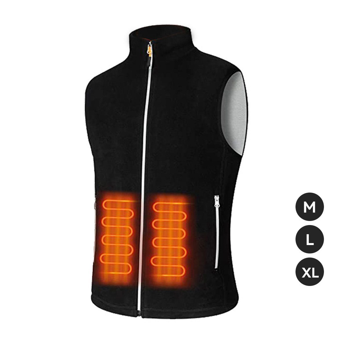 Welikera Funktionsweste Heizweste,Beheizbare Jacke Wärmeweste mit 3 Modi,USB-Aufladung
