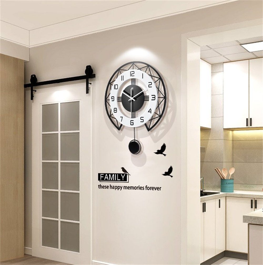 Dekorative Wanduhr Wohnzimmer-Pendeluhr, exquisite Familien-Wanduhr, geräuschlos