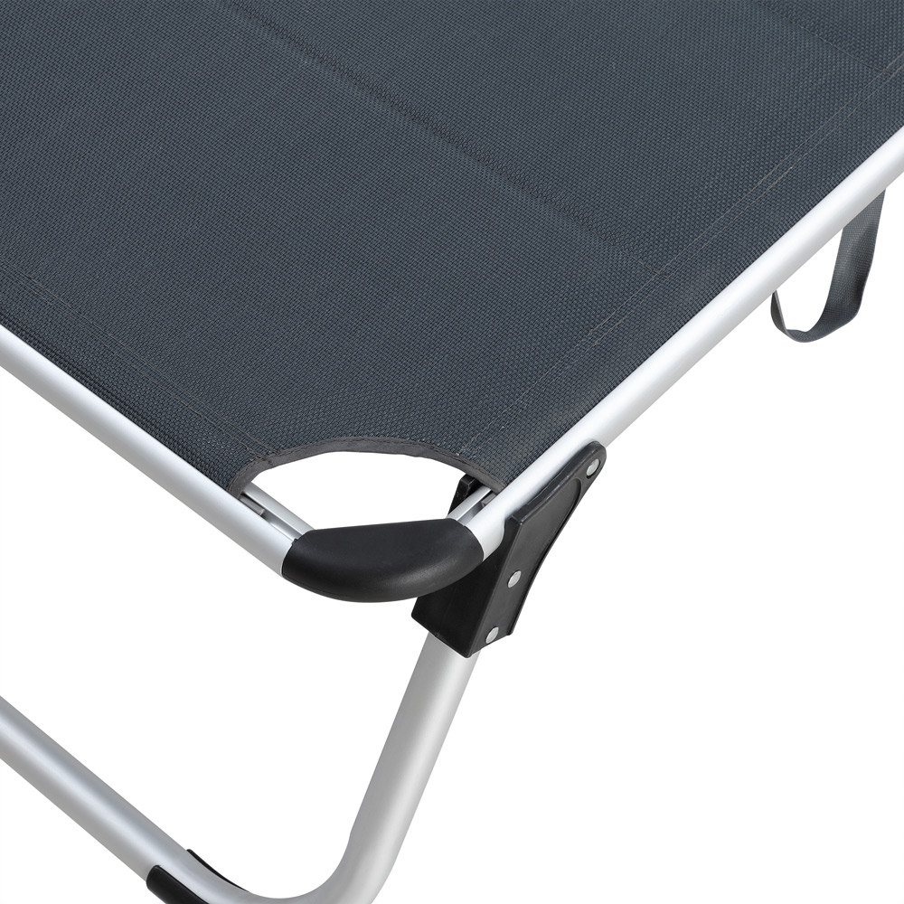 Casaria Sonnenliege Bari Grau 210x60x81cm