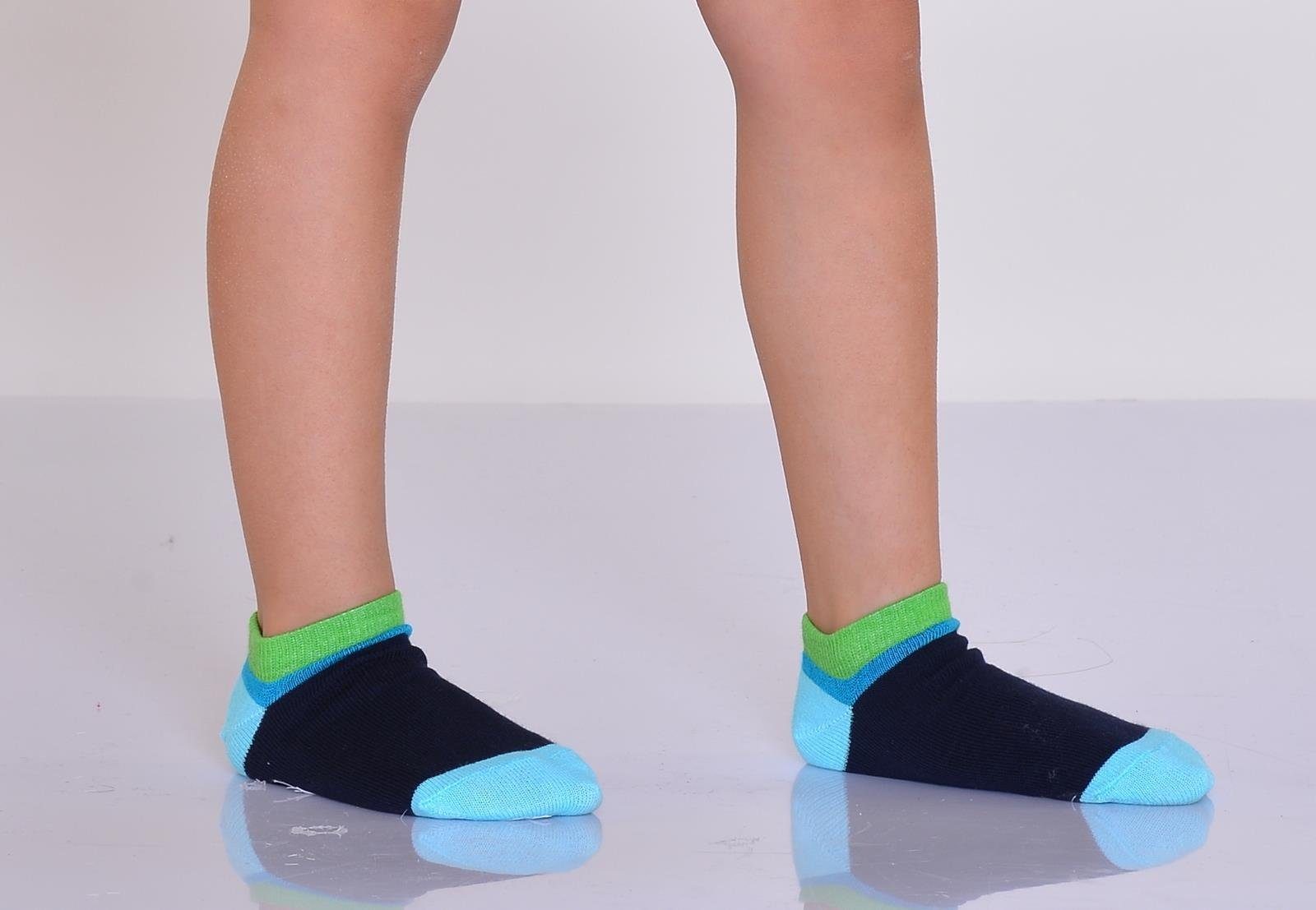 LOREZA Kurzsocken 12 Paar Jungen Mädchen Uni Kurzsocken Socken Kindersocken (Paar, 12-Paar) 12-Paar