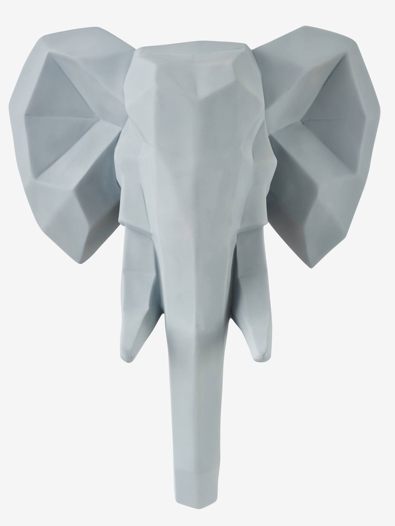 Trophée mural éléphant lumineux gris