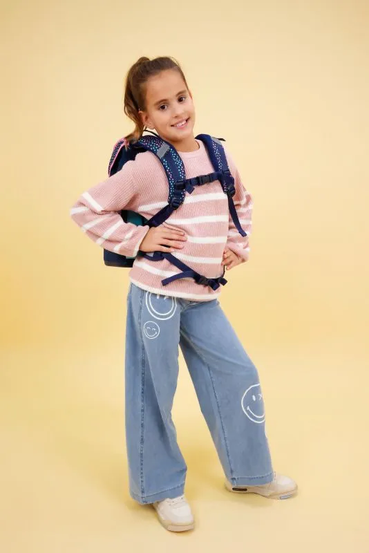 Belmil Smarty Schulranzen Set 5-teilig mit 6 Patches - Amazing Polka Dot 2