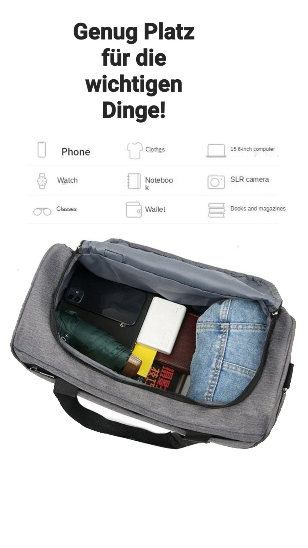 PRESO BAG Sporttasche Sporttasche mit Schuhfach, Weekender, Fitnesstasche, Reisetasche, Hochwertige Verarbeitung