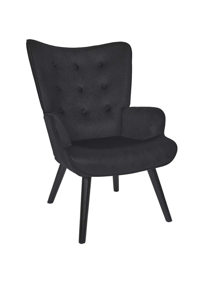 Rétro Chic Sessel ''Giulia''  in Schwarz - (B)68 x (H)96 x (T)75 cm günstig kaufen onesize