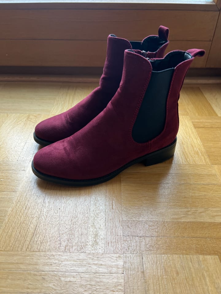 Sixth Sens Chelsea-Boots in Rot günstig kaufen 37