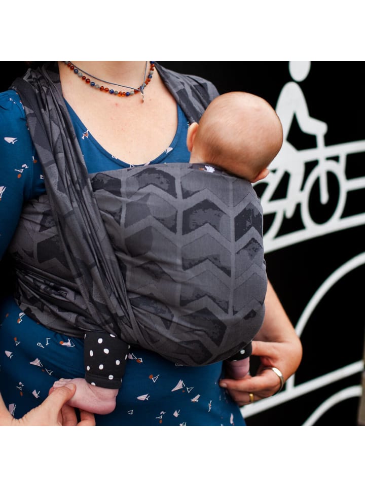 Hoppediz Babytragetuch Gewebtes Tragetuch kbA in Amsterdam black günstig kaufen