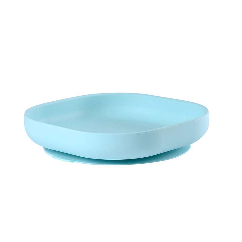 Assiette silicone ventouse bleue Beaba