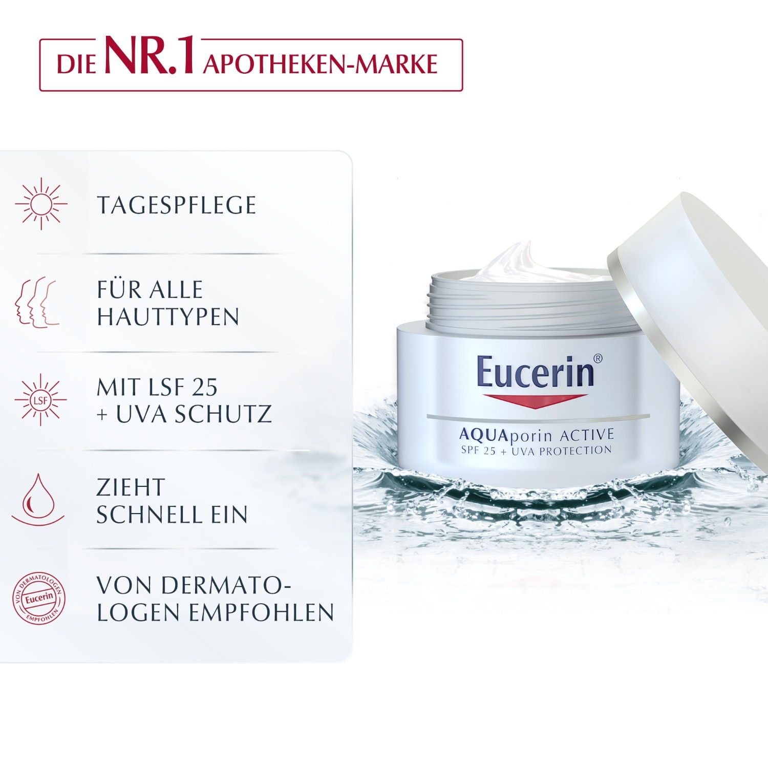 AquaPorin Active Feuchtigkeitspflege mit LSF 25+ UVA-Schutz