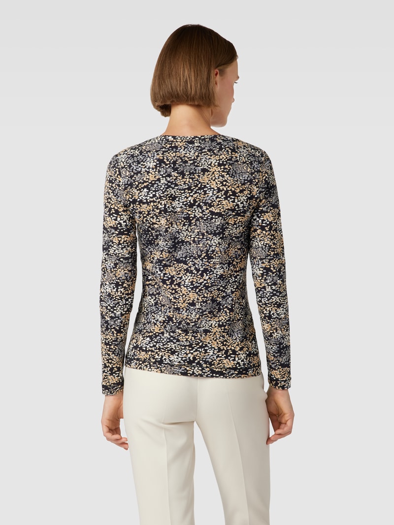 Longsleeve mit U-Boot-Ausschnitt in schwarz