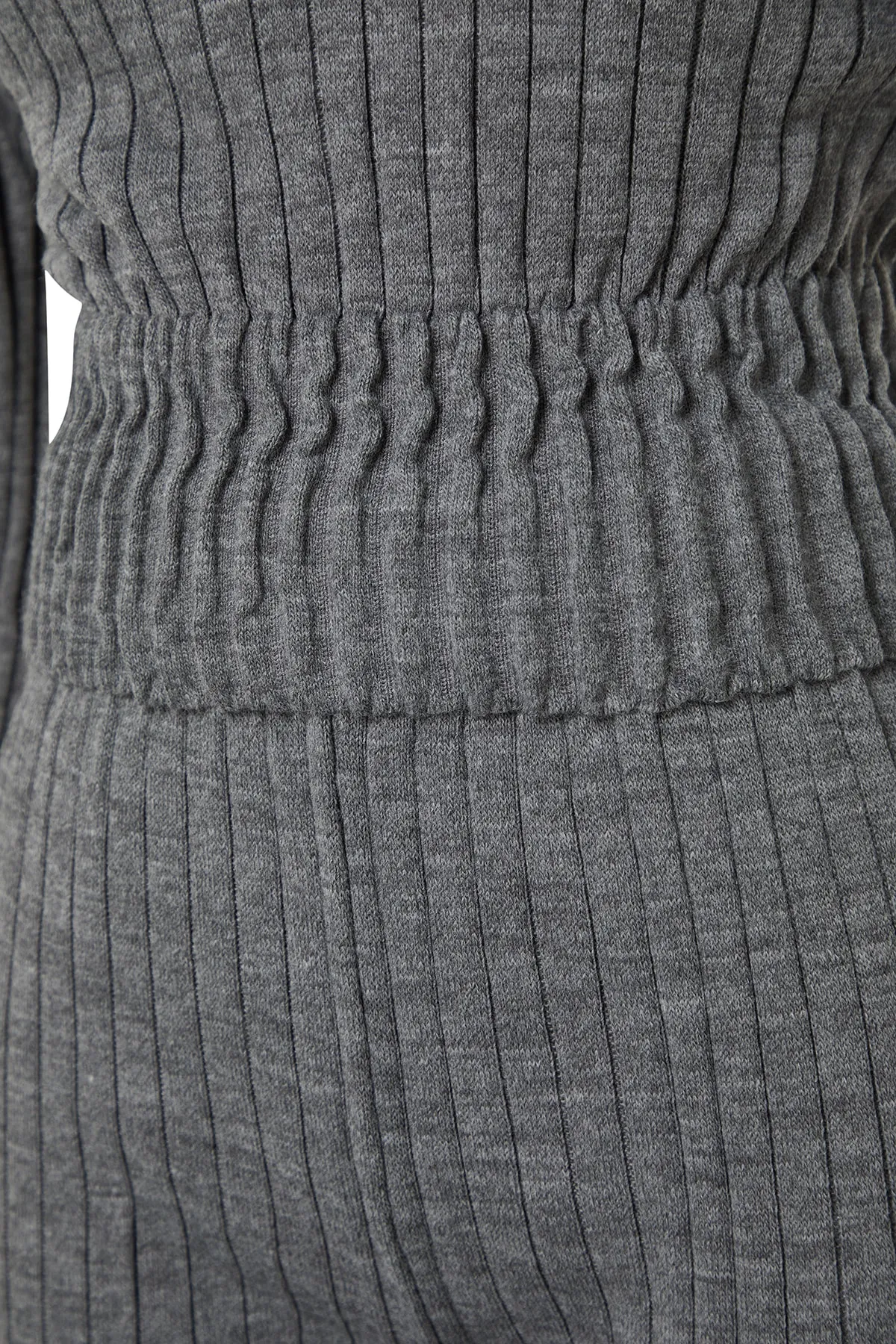 Trendyol Collection  Anthrazitfarbenes Strickoberteil und -unterteil mit Kapuze TWOAW22AU0044
