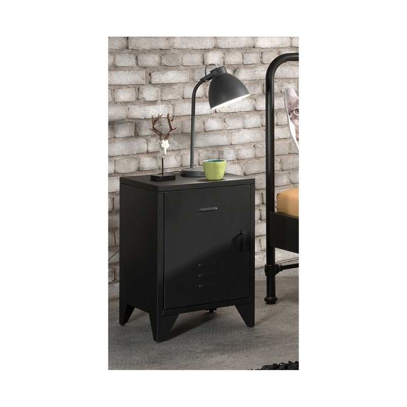Table de chevet métal Bronxx noir