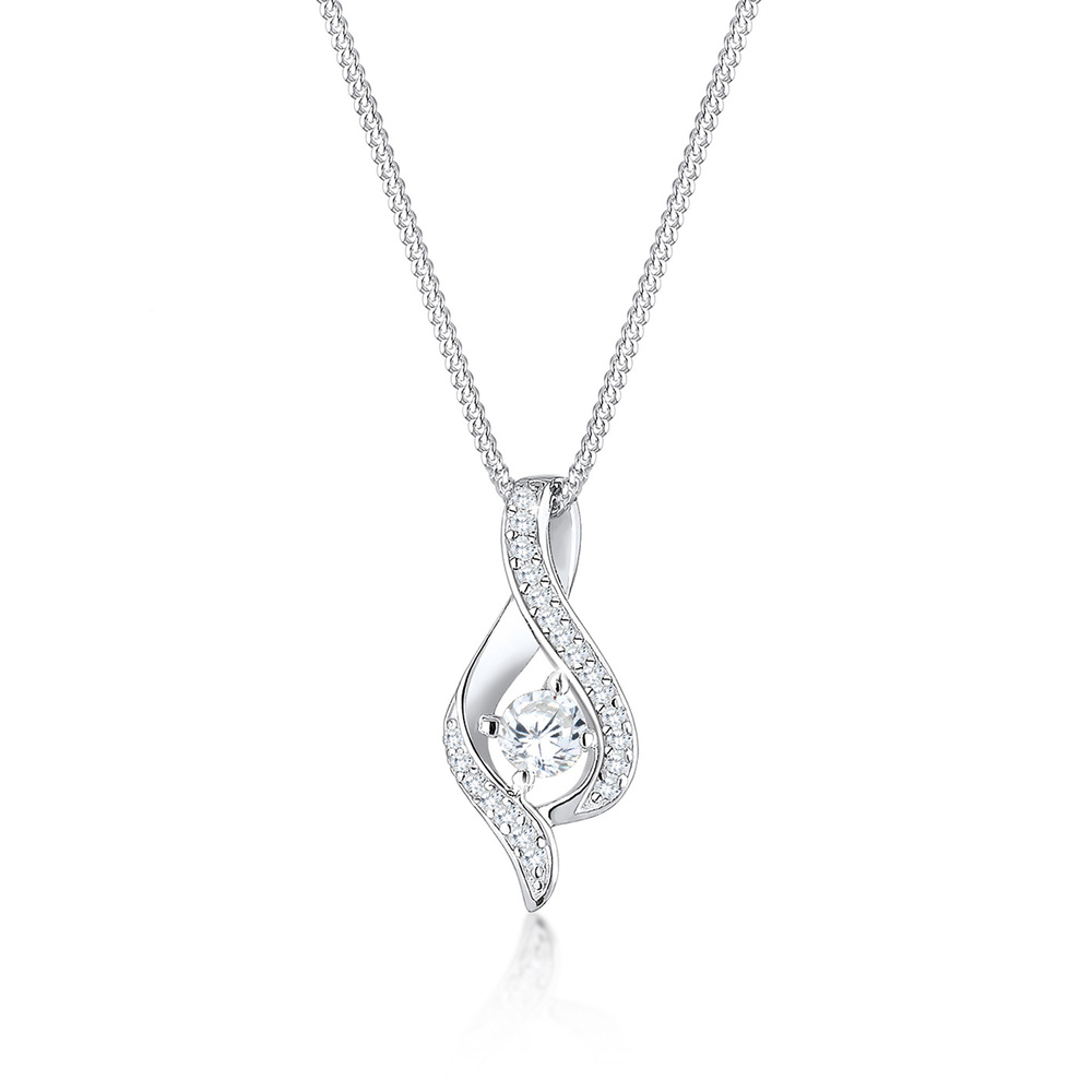 Elli Elli Collier Femme Infinité Symbole de  Zircone -  (925/1000) Argent collier