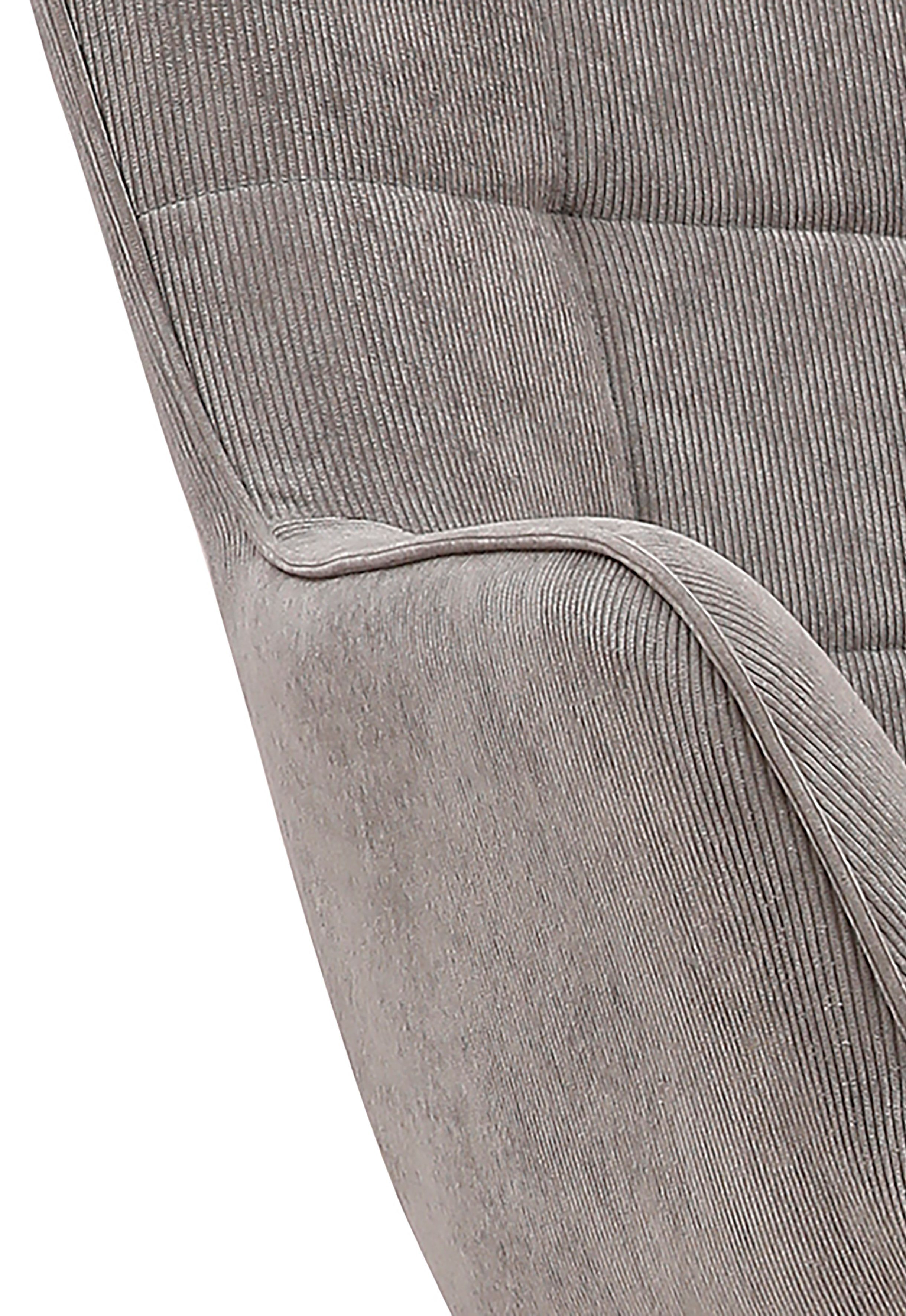 Homexperts Schaukelstuhl ROCKY *, Webstoff Cord Grau, B72xT92xH92cm