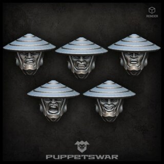 Ashigaru heads (5)