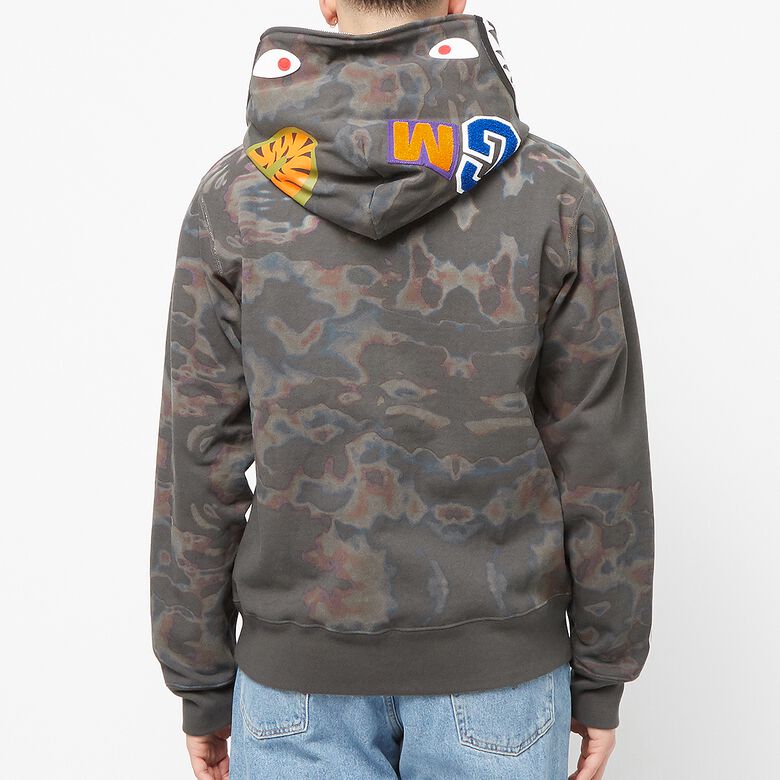 A Bathing Ape Babe Thermography Shark Full Zip Hoodie M Black