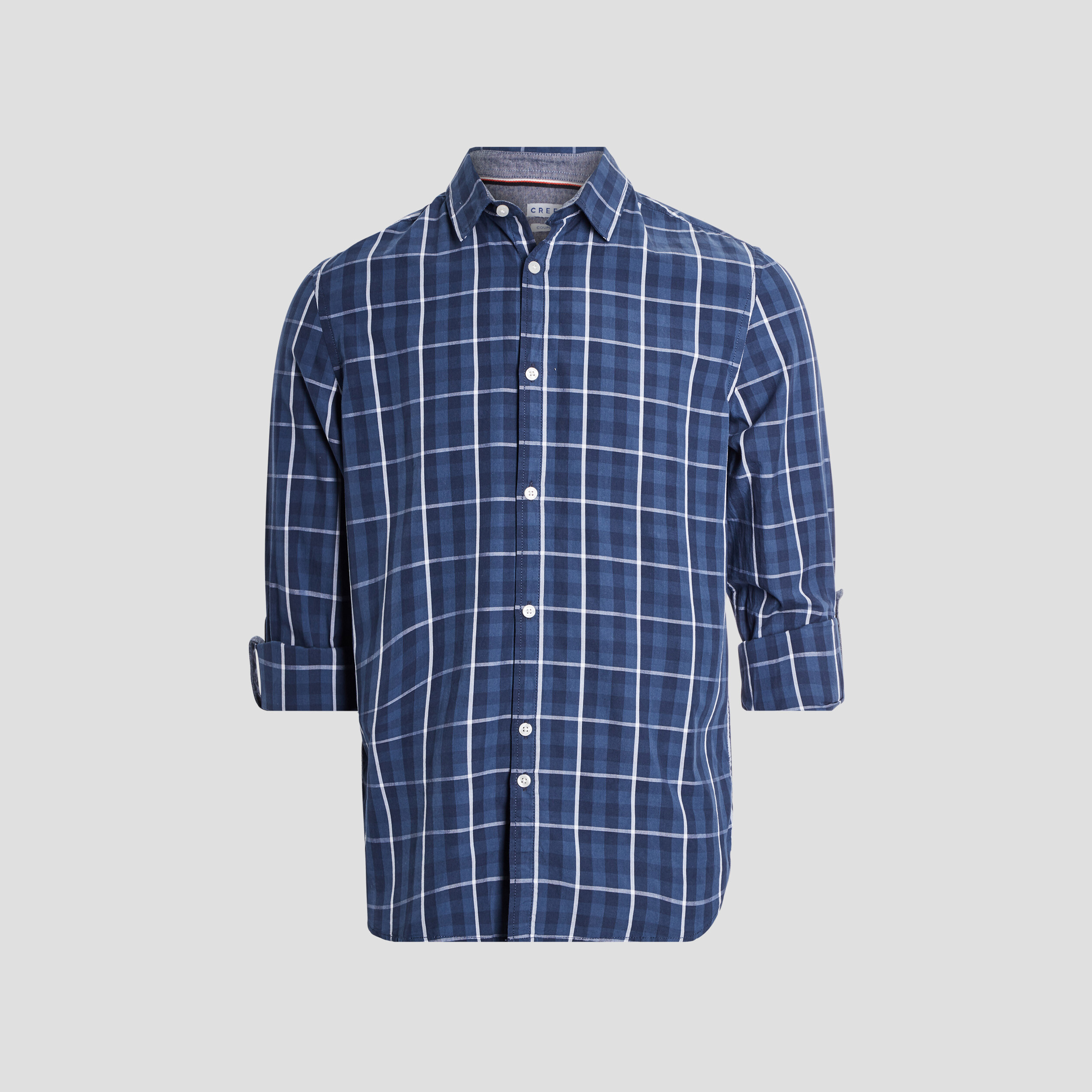 Chemise droite manches 3 4 bleu homme | La Halle