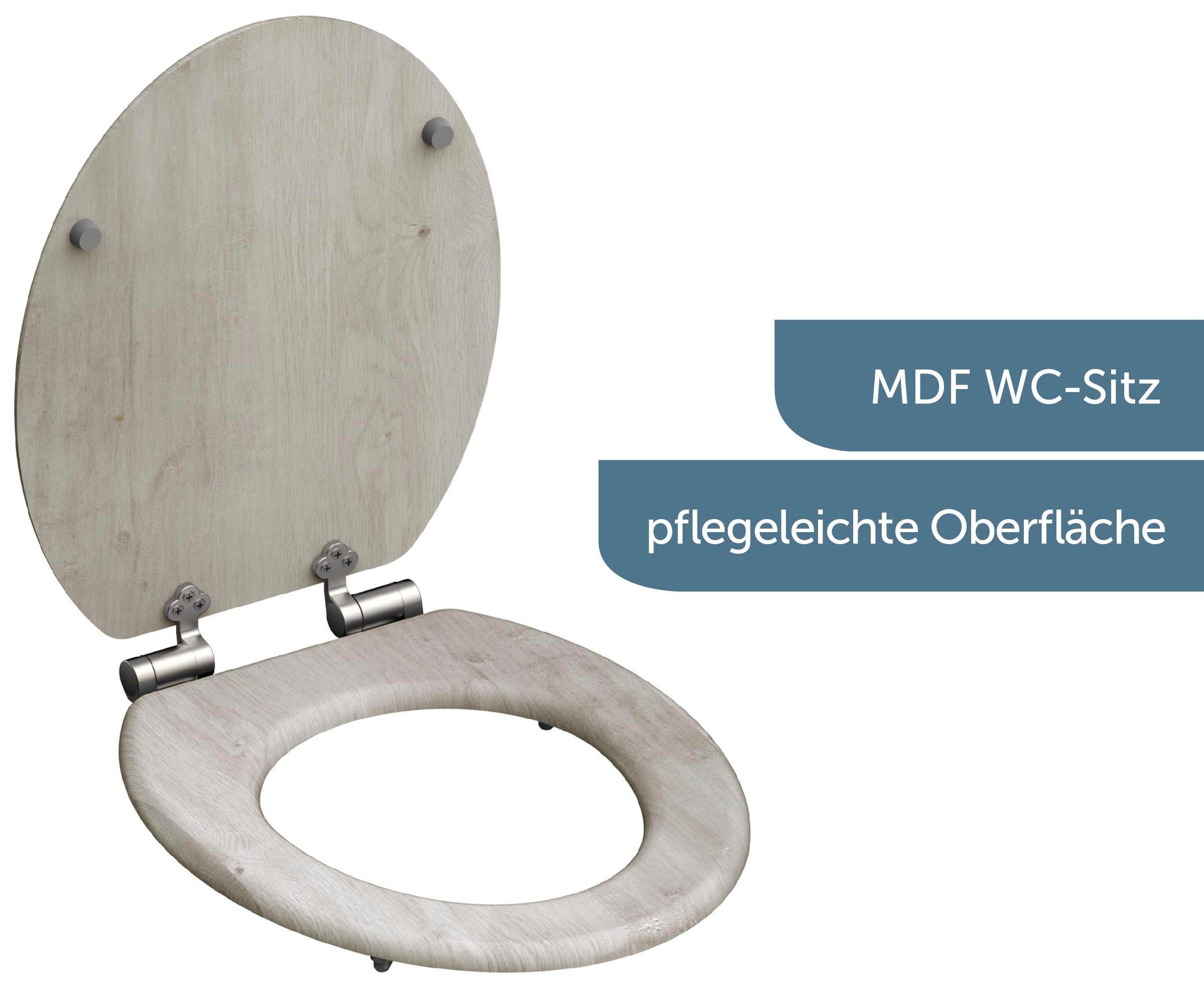 Schütte WC-Sitz LIGHT WOOD, mit Absenkautomatik und MDF-Holzkern