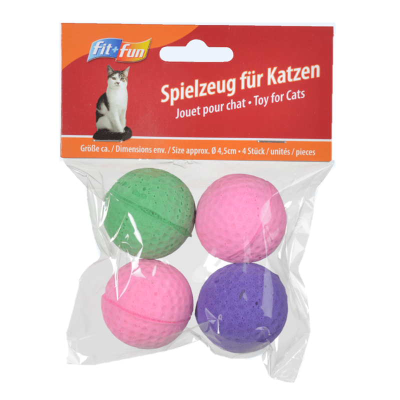 FIT+FUN Spielmäuse & Bälle FIT+FUN Softbälle 4er-Pack