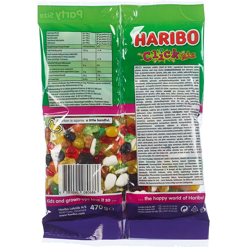 Haribo Click mix 470 g Haribo
