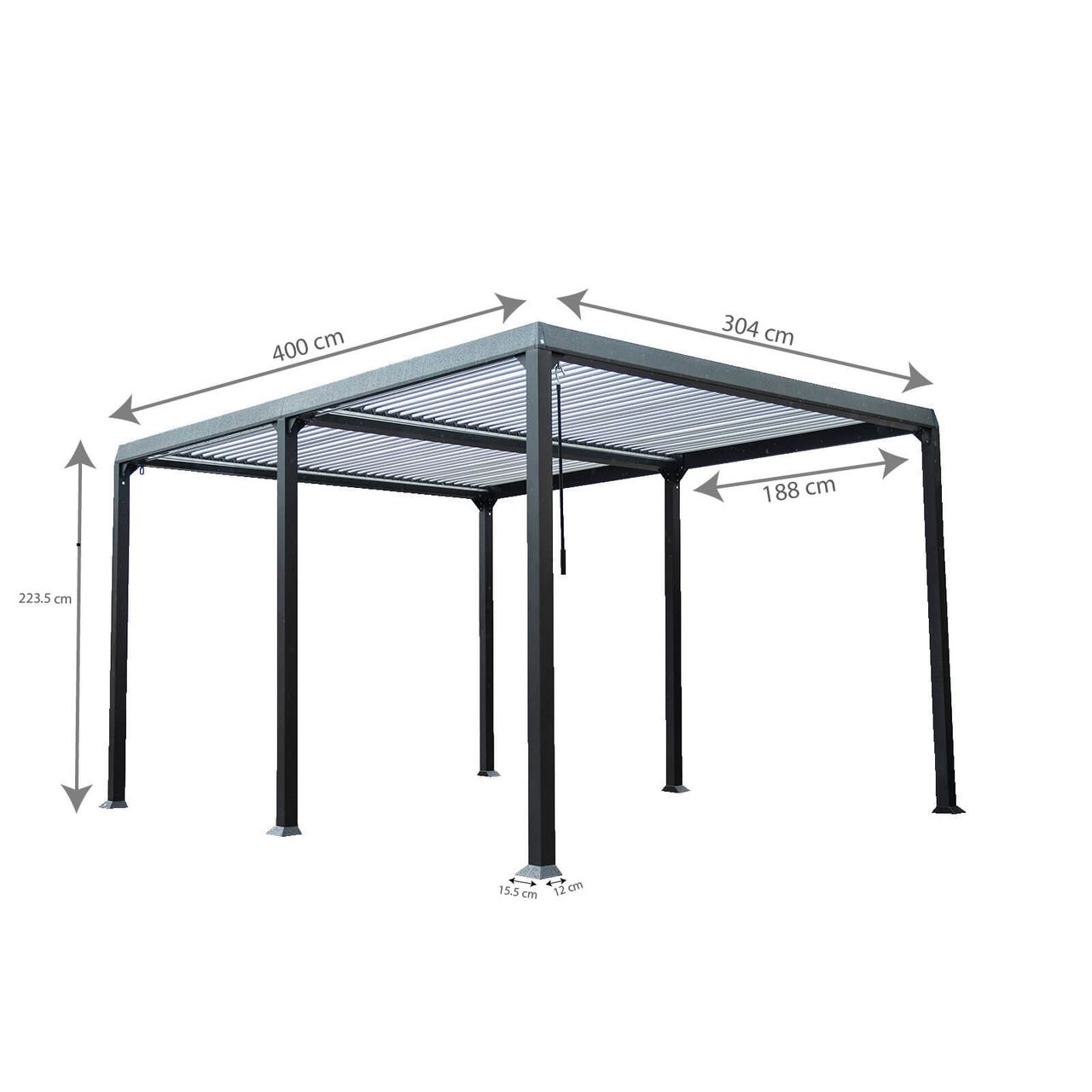 Home Deluxe Lamellenpavillon CANNES - ca. 400 x 303 x 223 cm