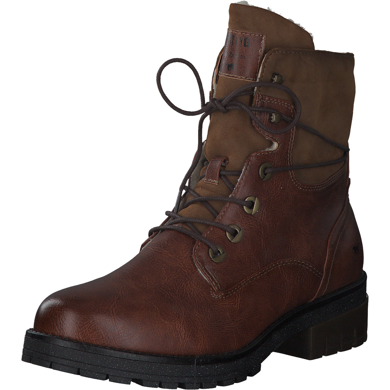 Mustang 1397602, Schnürstiefeletten, Damen, Cognac