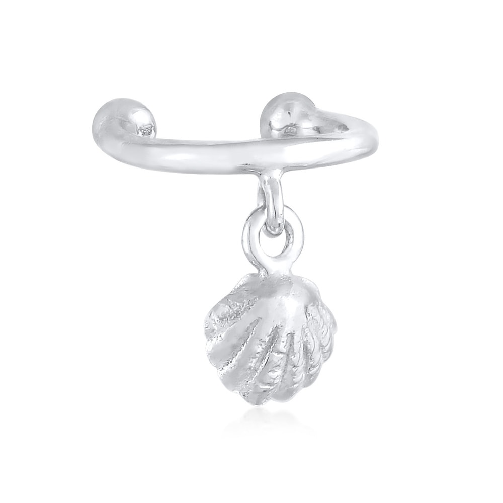 Elli Elli Boucles d'Oreilles Femmes Earcuff coquillage plage en Argent Sterling 925 Boucles d'oreilles