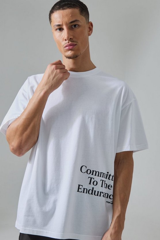 Oversize T-Shirt mit Active Slogan