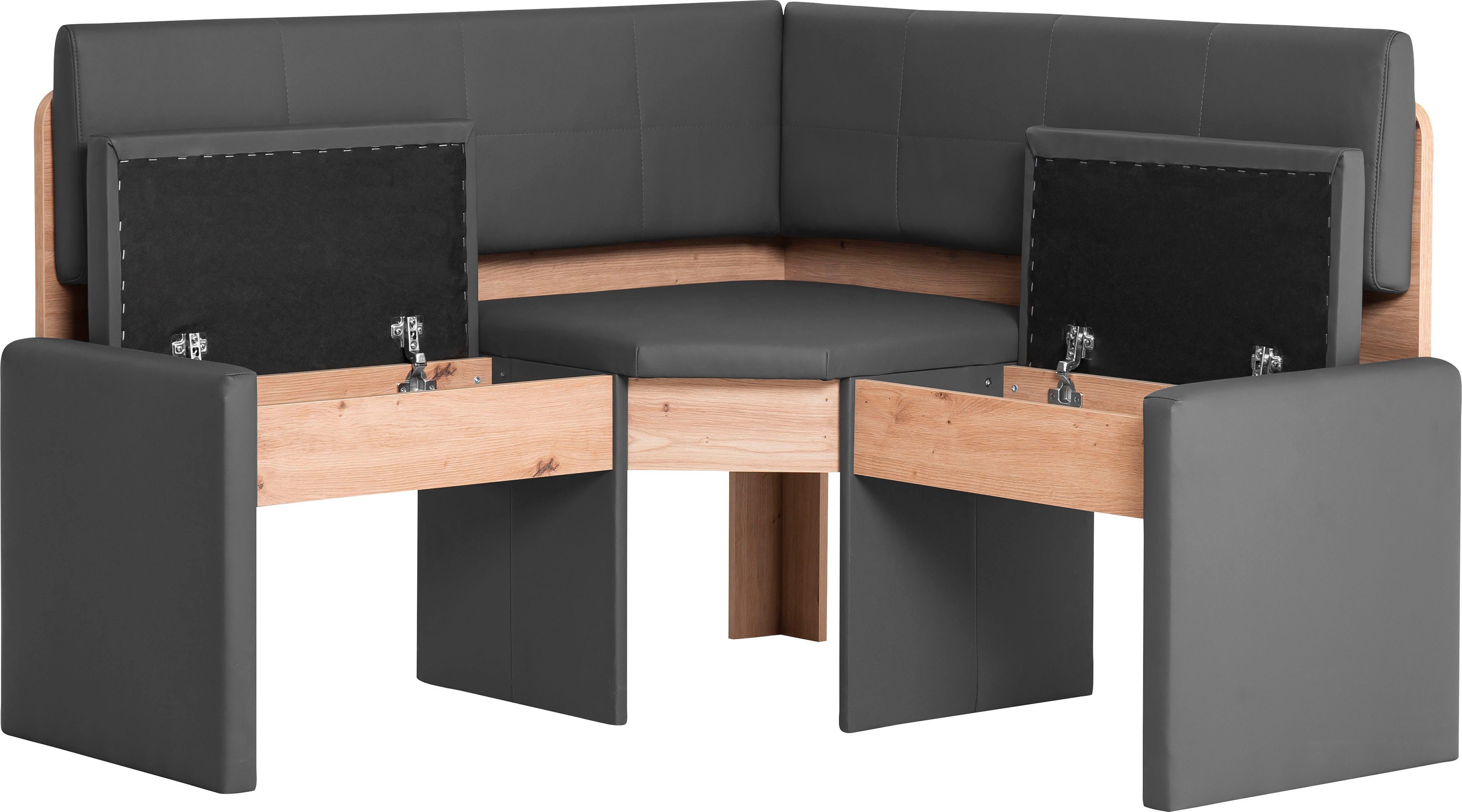 Home affaire Eckbankgruppe Sofi, (Set, 4-tlg), Eckbank mit Truhe