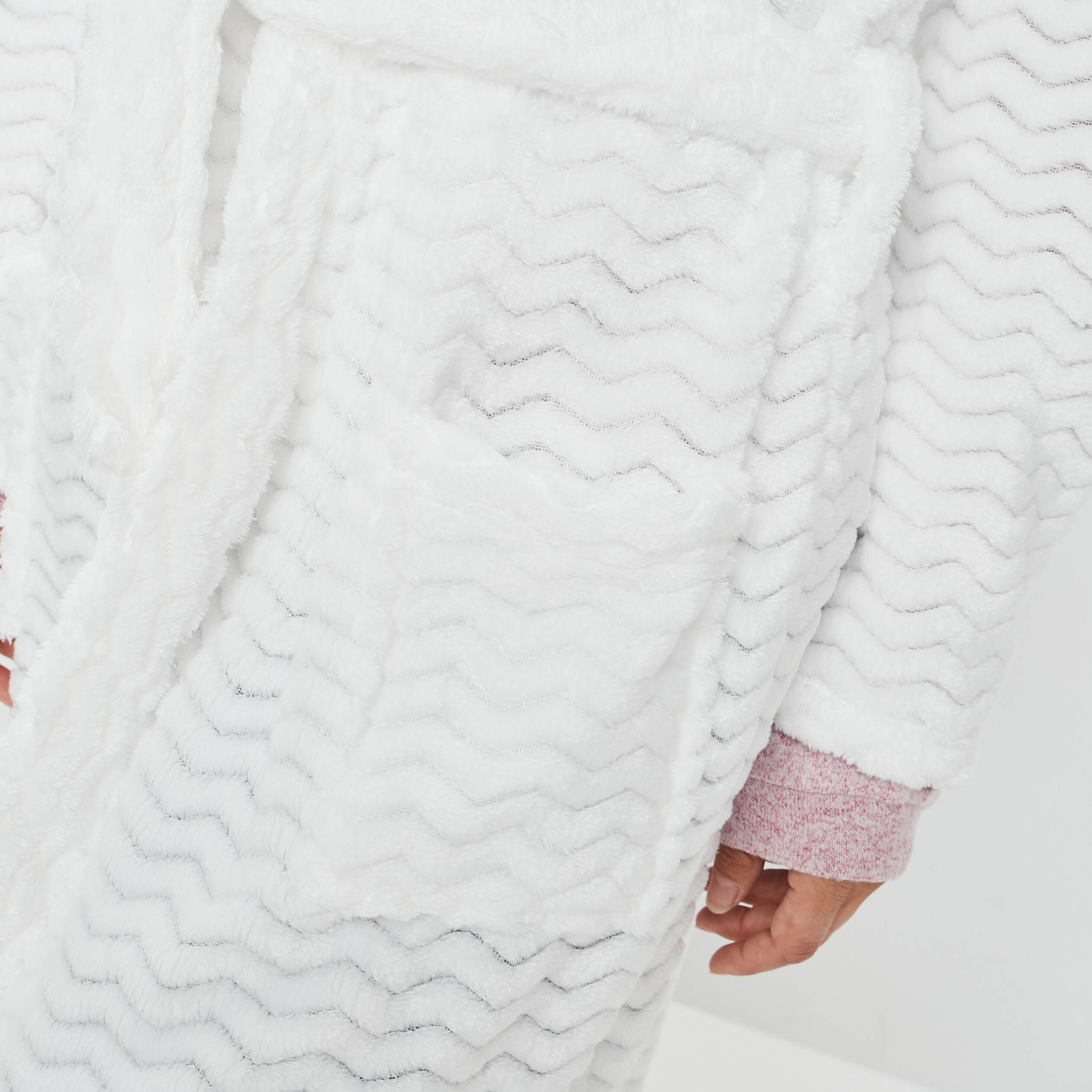 Peignoir à capuche ecru femme | La Halle