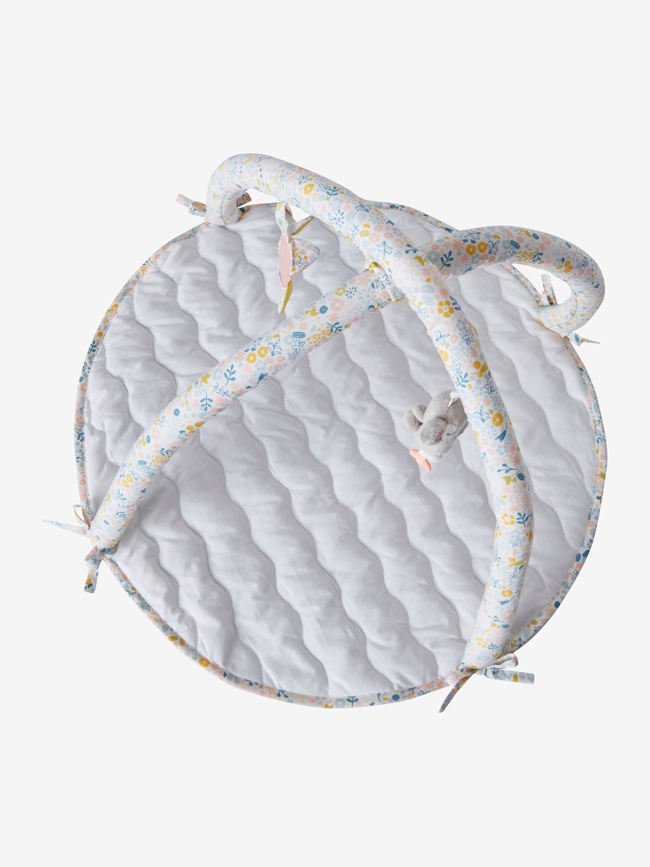 Tapis d'éveil pour poupon en gaze de coton rose