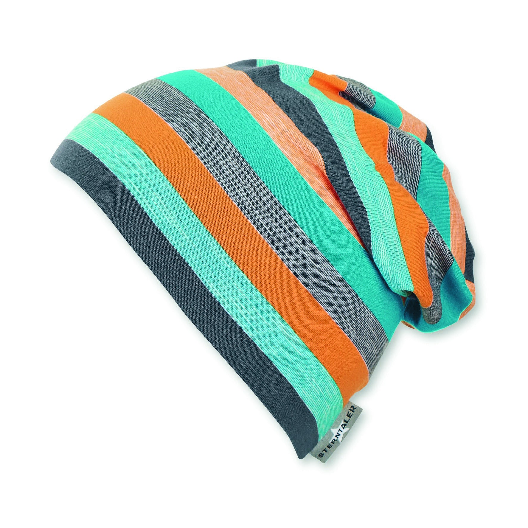 Slouch-Beanie aus Jersey-Effektgarn, UV-Schutz 50+