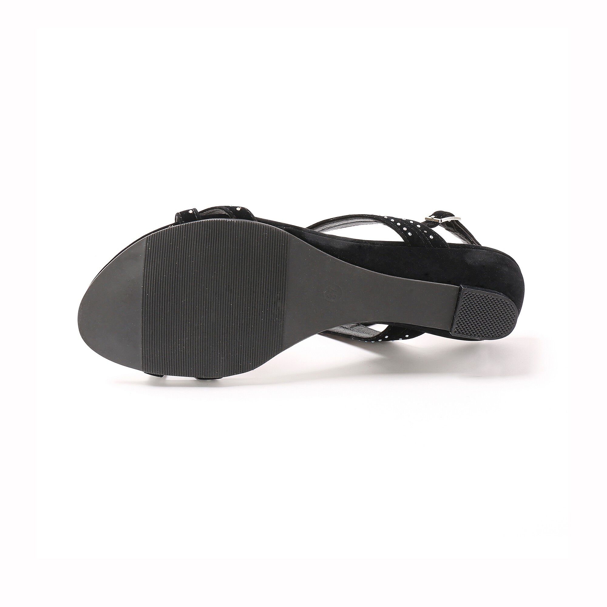 Sandales sequins compensées