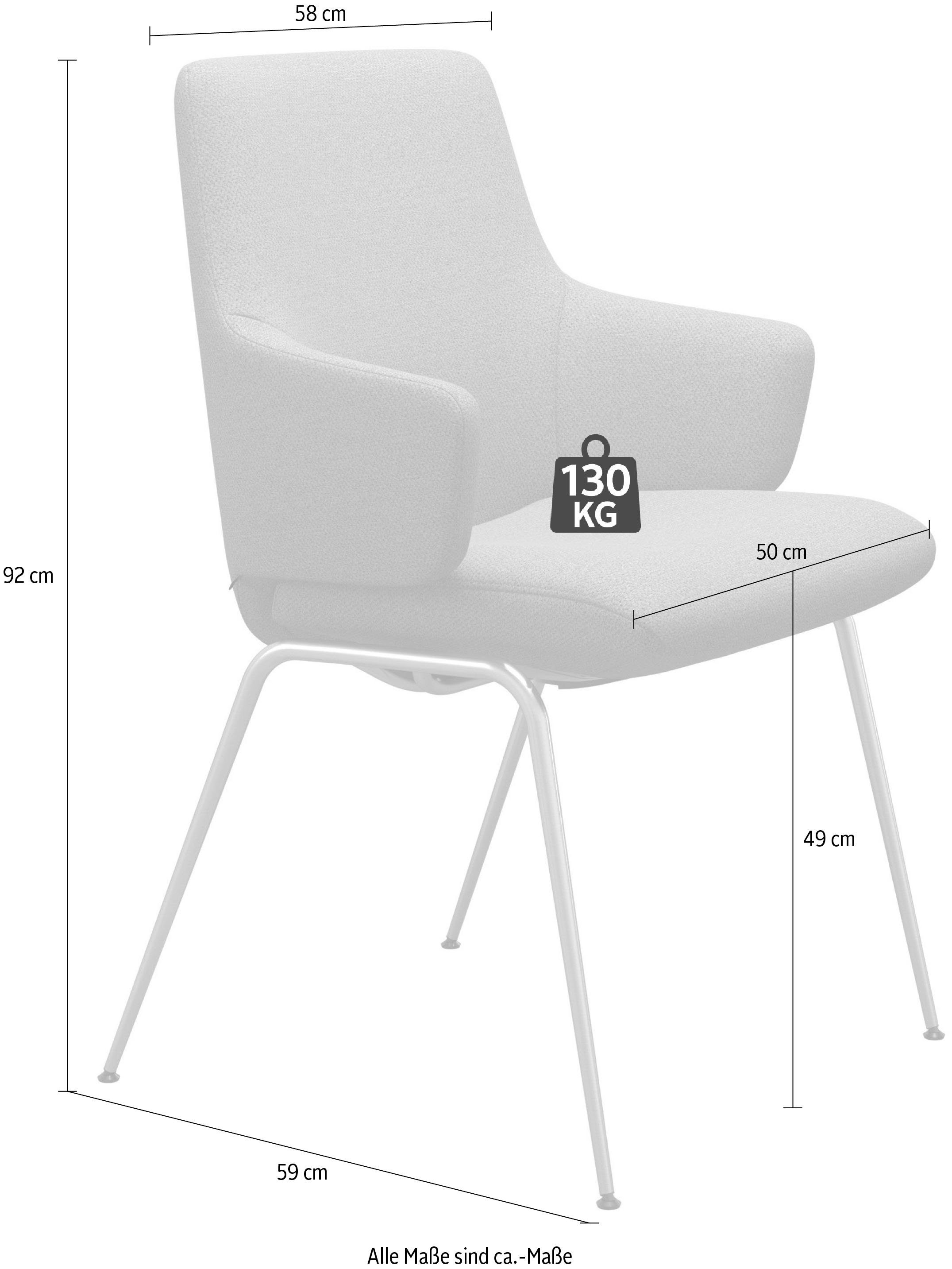 Stressless® Polsterstuhl Laurel, Low Back mit Armlehne, Größe L, mit Beinen aus Stahl in Chrom matt