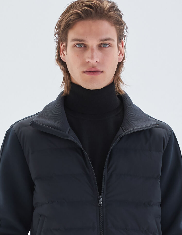 Sous-doudoune dark navy matelassée bi-matière Homme