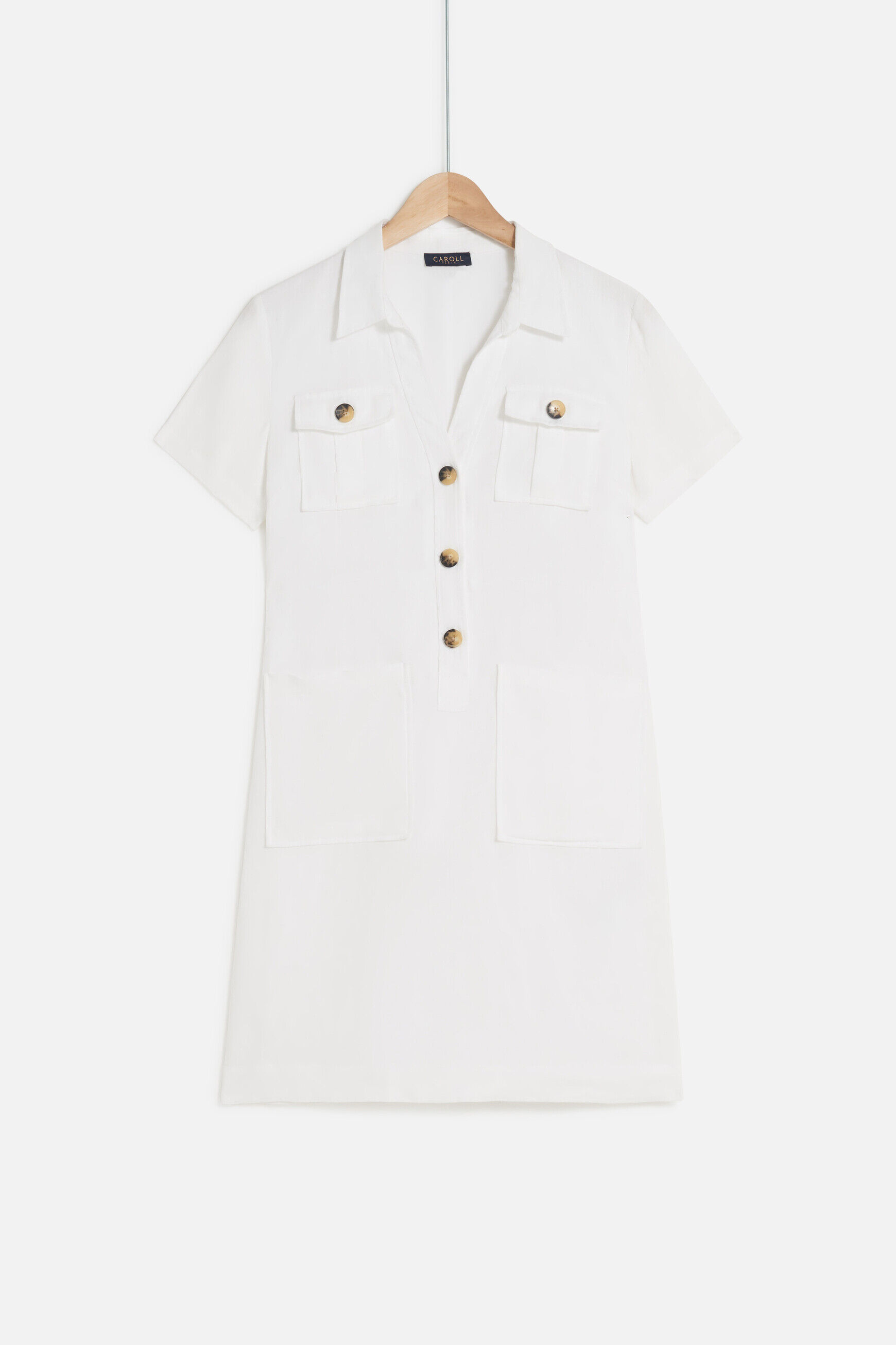 robe laure 100% lin blanc femme